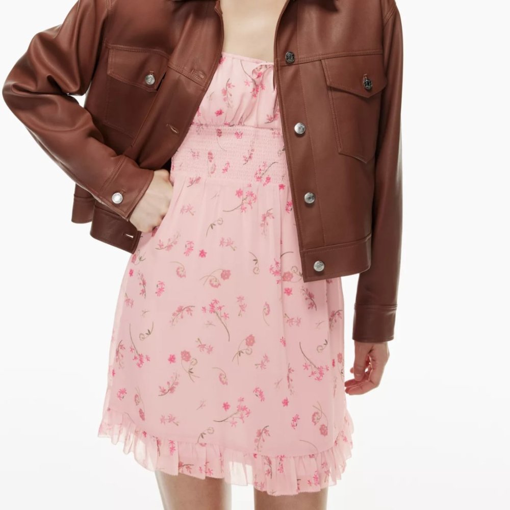 Aritzia Pink Floral Dress